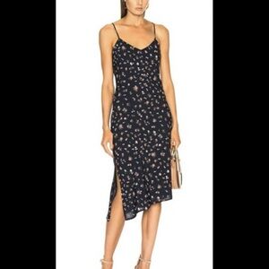 AG Adriano Goldschmied Navy Floral Midi Dress